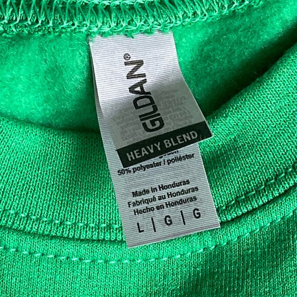 Gildan Santa Claus WHERE MY HOS AT? Cheeky Ugly Christmas Sweatshirt Size L NWOT - Picture 4 of 4